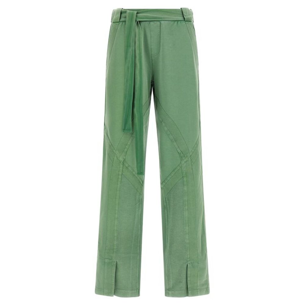 The Attico Bicolor Cotton Casual Women's Pants